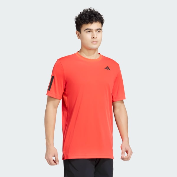 Red Club 3 Stripes Tee