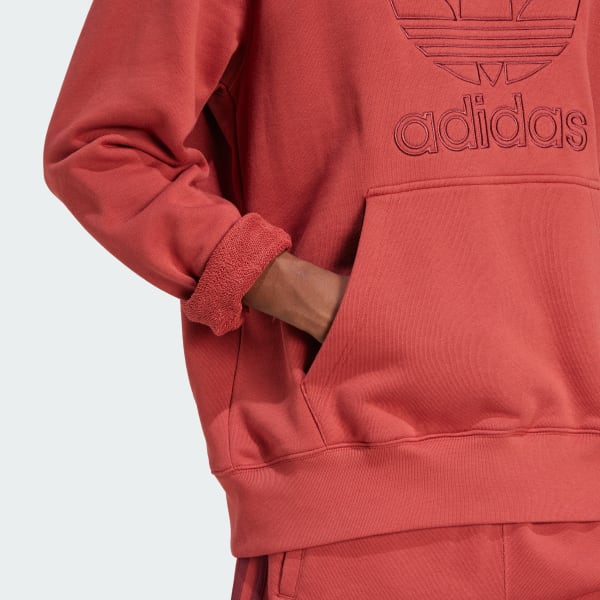 adidas Adicolor Outline Trefoil Hoodie Red adidas Philippines