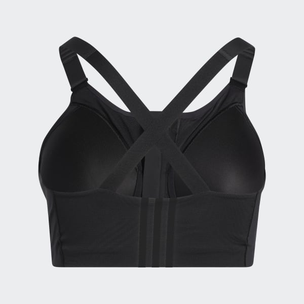 cerná Podprsenka adidas TLRD Impact Luxe Training High-Support (plus size)