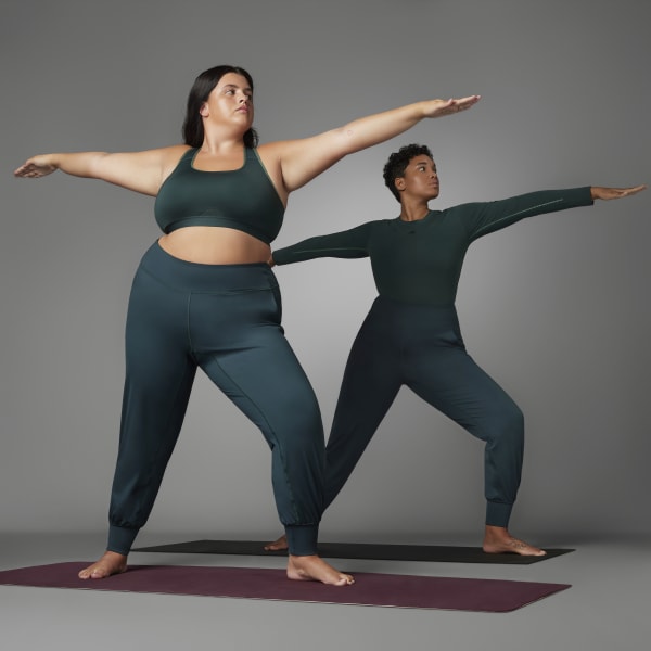 adidas Authentic Balance Yoga Pants (Plus Size) - Green, Women's Yoga