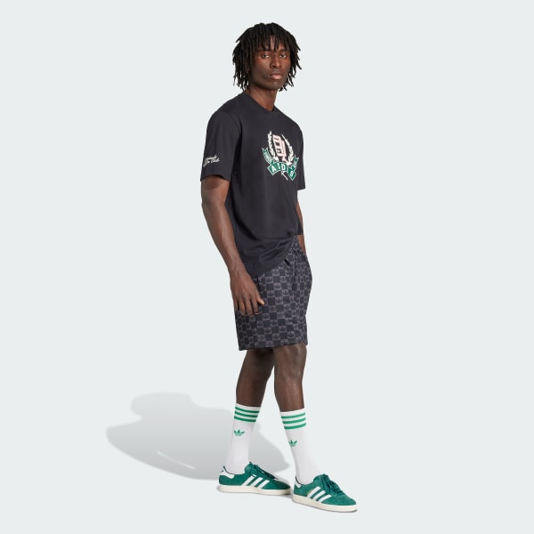 Đen Áo Thun Dáng Rộng