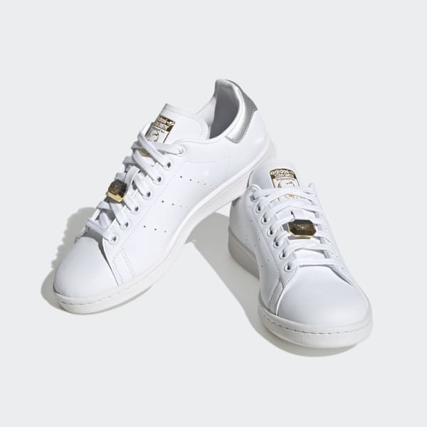 adidas Stan Smith (White/Black/Gold Metallic) Women's Tennis Shoes
