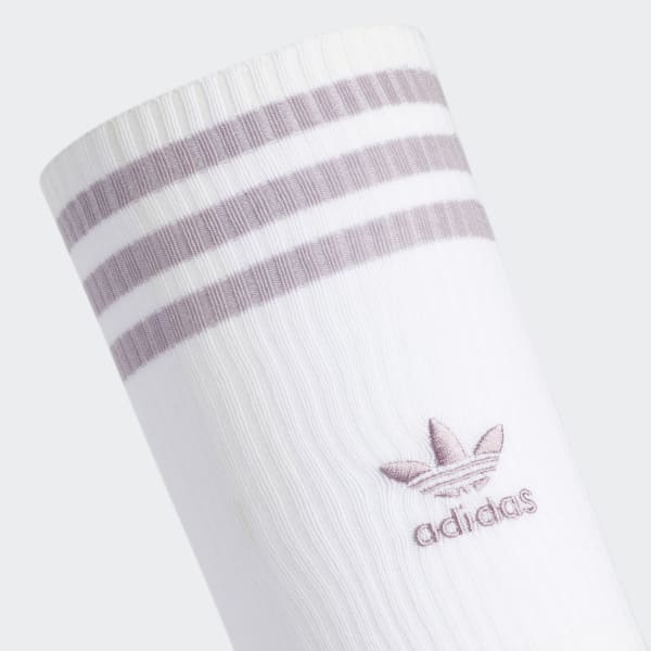 white adidas long socks