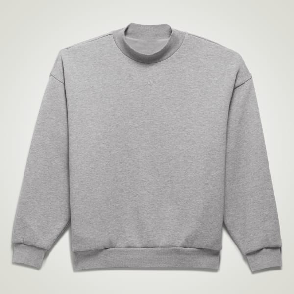 Grey adidas Basketball Heather Crew Sweatshirt