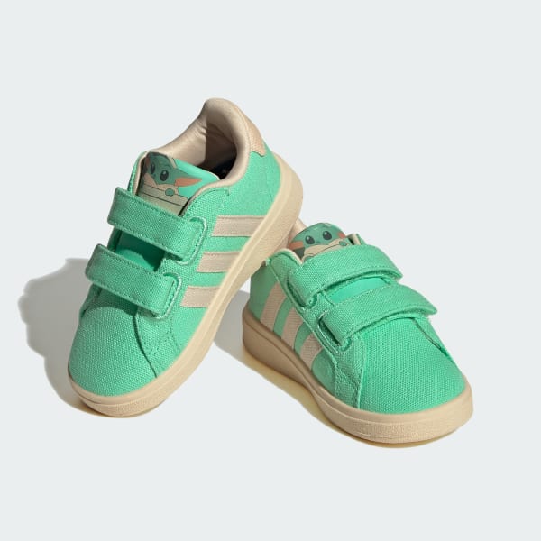 Green adidas store baby shoes