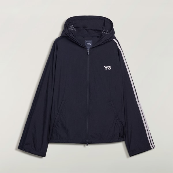 アディダス Y-3 NYLON WIRED 3 STRIPES TRACK TOP - ブラック
