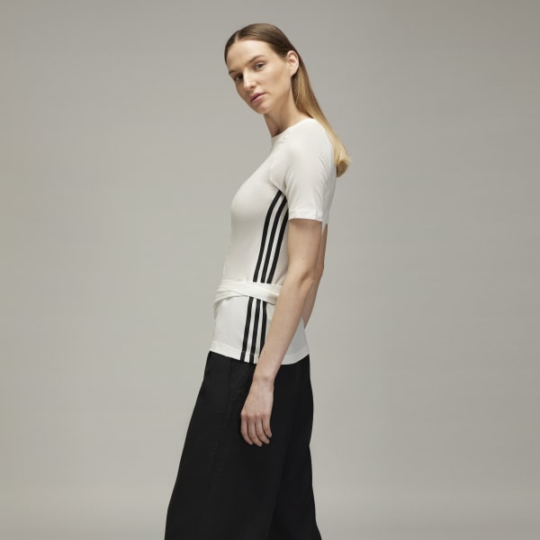 adidas Y-3 Tencel Short Sleeve Tee - White | Free Shipping with