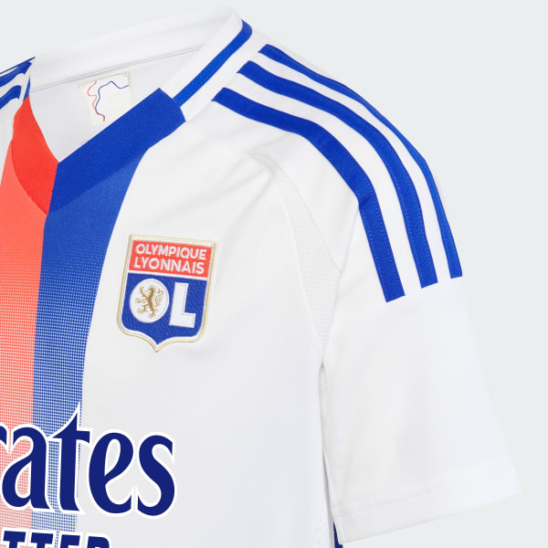 White Olympique Lyonnais 24/25 Home Jersey Kids