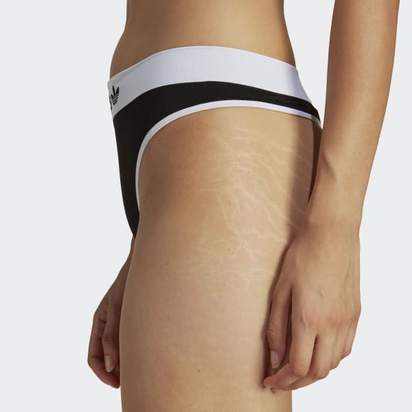 Svart Modern Flex Cotton Thong Briefs (2 Pairs) HPO18