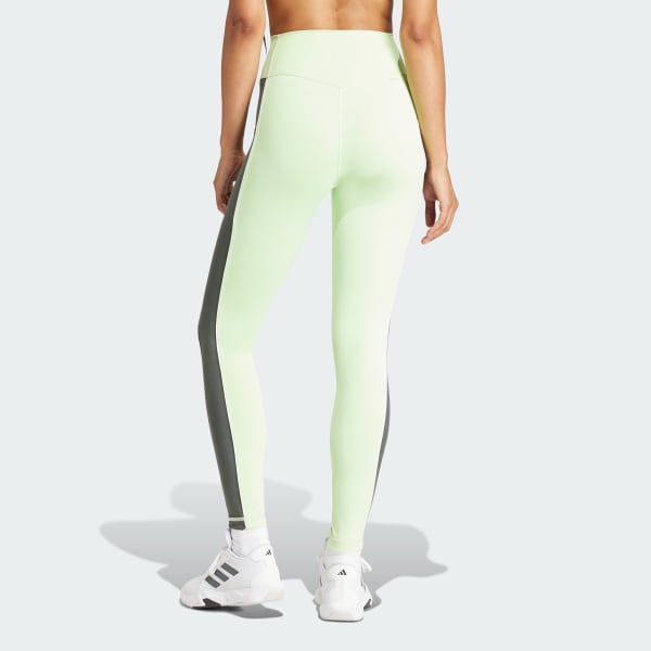 Verde Mallas 7/8 Optime Colorblock Corte Alto