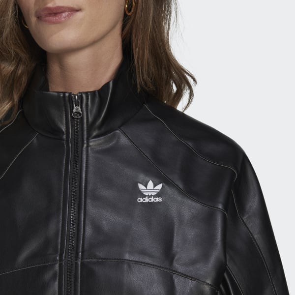 adidas adicolor Trefoil Faux Leather Jacket | Women's Lifestyle | adidas US