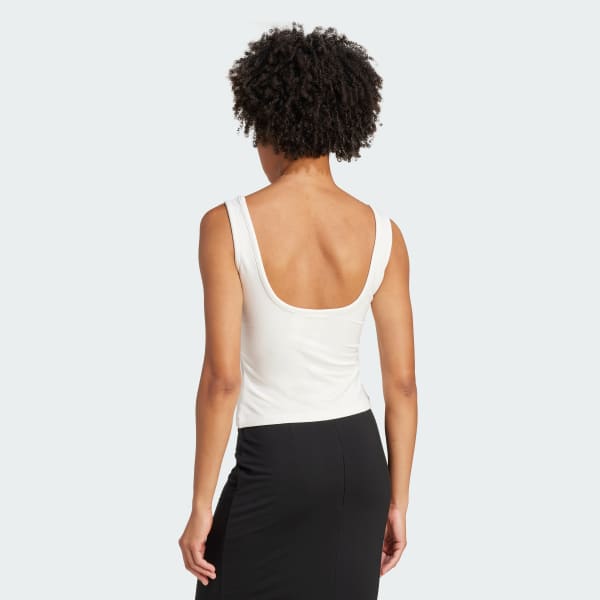 Blanco Playera sin mangas Premium Essentials