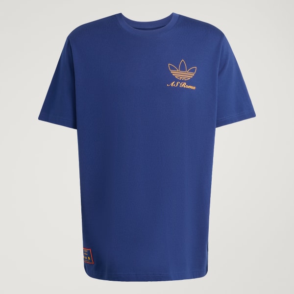 adidas AS Roma Terrace Icons Graphic Tee - Blue | Free Shipping