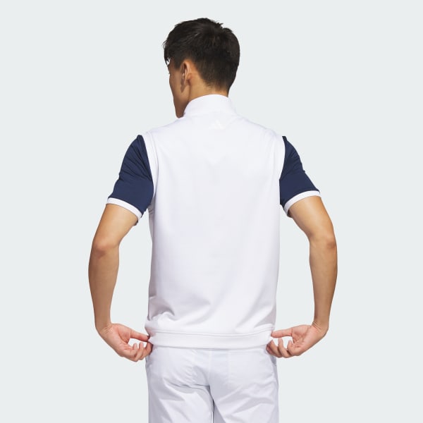 White Elevated 1/4-Zip Pullover Vest