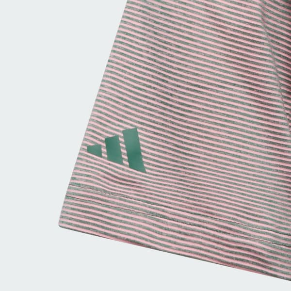Groen Ottoman Striped Poloshirt met Korte Mouwen