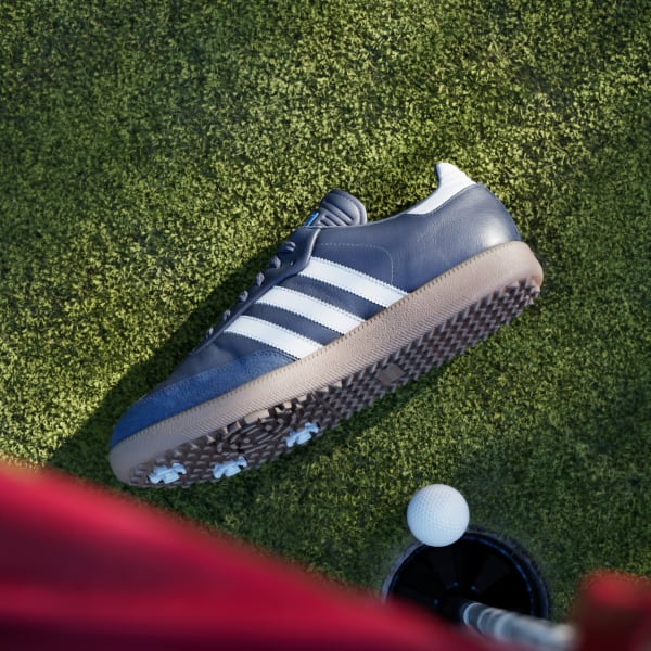 adidas Samba Spikeless Golf Shoes - Blue | Free Shipping