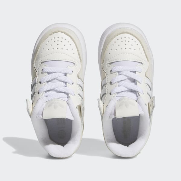 adidas Forum Low Elastic Lace Shoes Kids - White | Free Shipping
