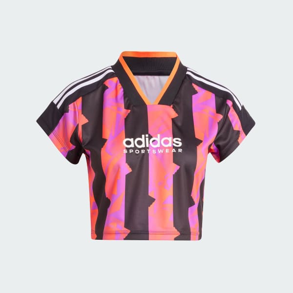 Black Tiro Cut 3-Stripes Print Baby Tee