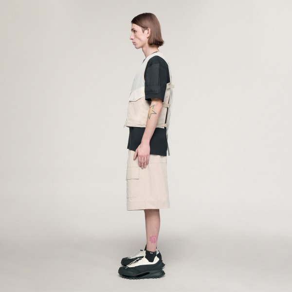 Brown Y-3 WIDE LEG SHORTS