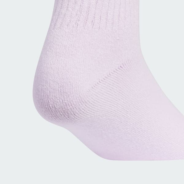 Purple Cushioned Comfort Crew Socks 3 Pairs