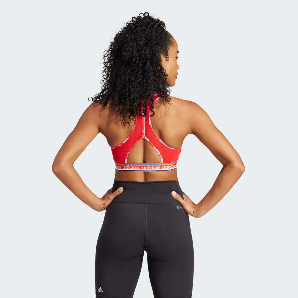 Vermelho Top Médio Suporte adidas x FARM Rio