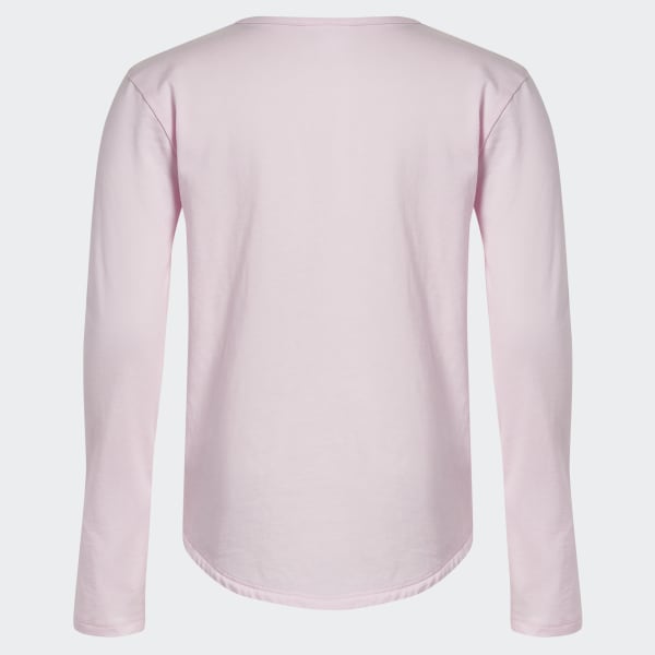 Pink Long Sleeve Scoop Neck 22 Tee