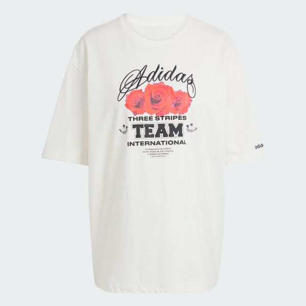 White Trefoil Series Flower Loose Tee