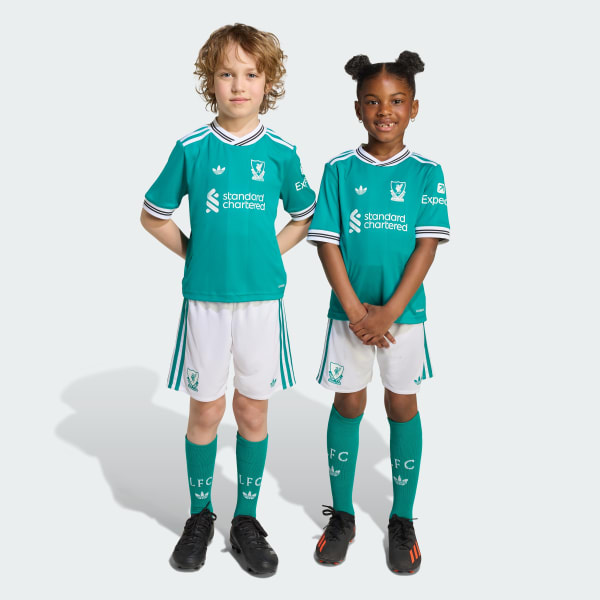 สีเขียว ชุดแข่งที่สาม Liverpool FC 25/26 Mini Kit สำหรับเด็ก