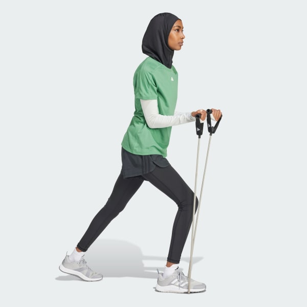 mau-xanh-la Áo Thun Cổ Tròn Minimal Branding Train Essentials AEROREADY
