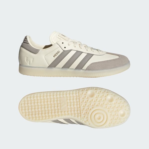 White Samba Messi Boots