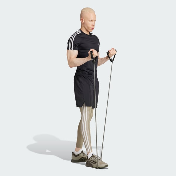 Green Techfit 3-Stripes Training Long Tights