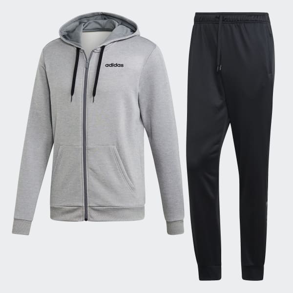 Agasalho Moletom Capuz Linear Cinza adidas adidas Brasil