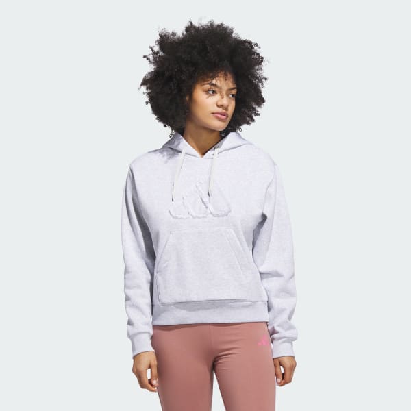 Grau Seasonal Essentials Ruffled Big Logo Graphic Kapuzenjacke