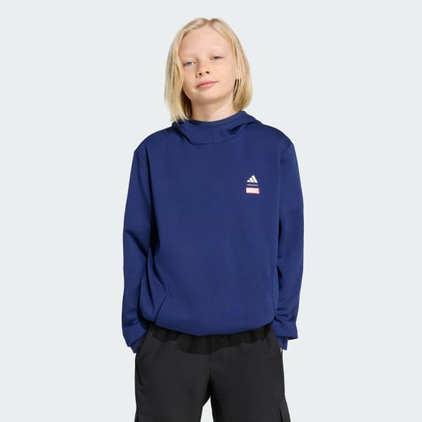 Blue ADIDAS MARVEL SPIDER-MAN HOODED SWEAT