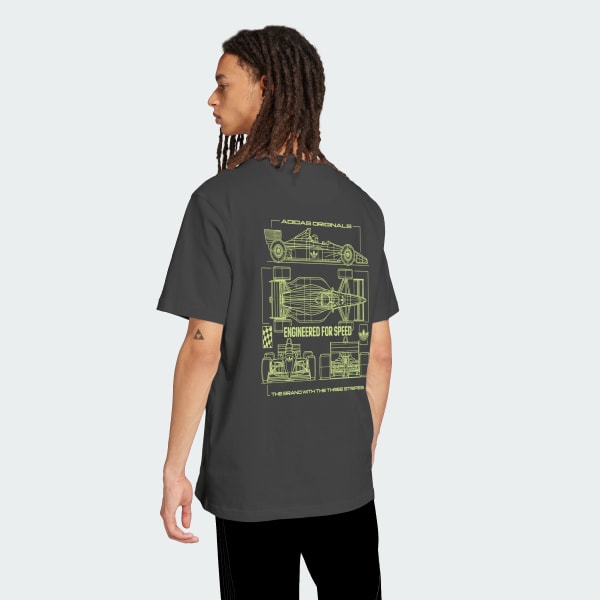 Gris T-SHIRT ADI RACING CAR GRAPHIC