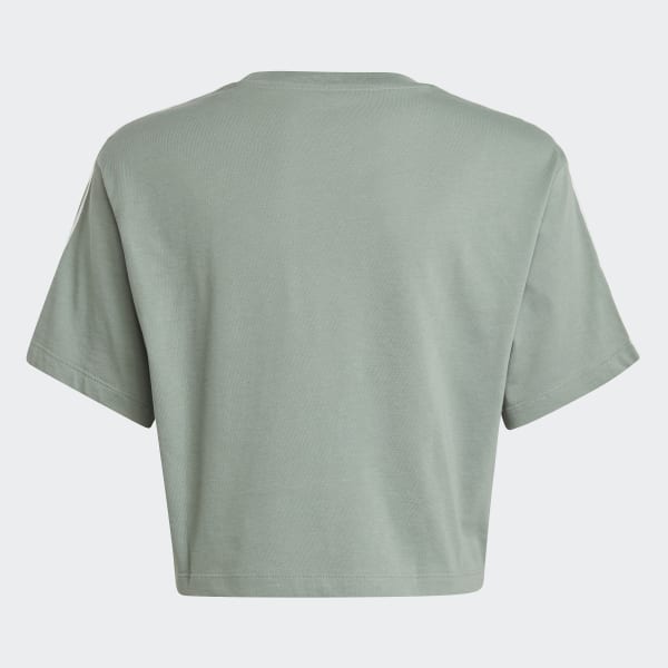 Verde T-shirt Animal Print Crop