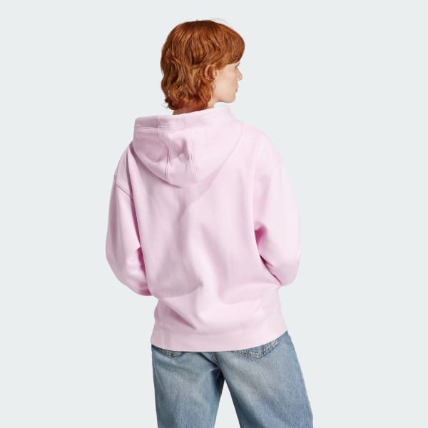 Pink Essentials Full-Zip Boyfriend Hoodie