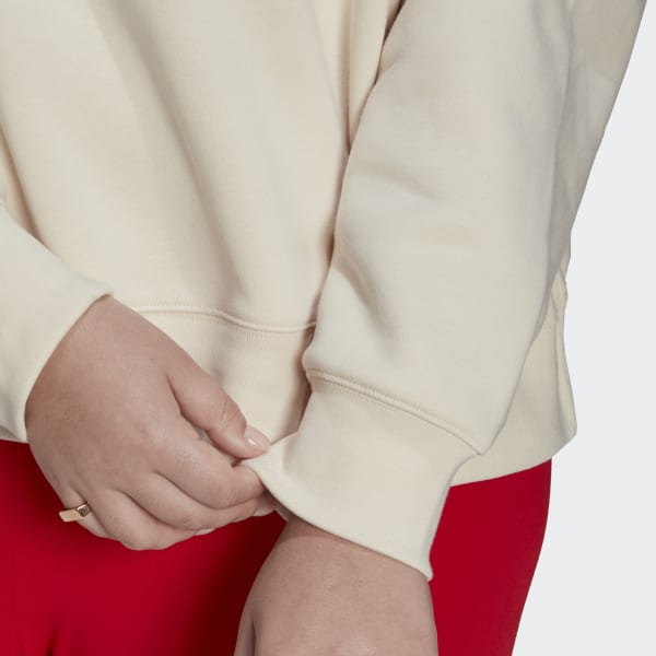 Beige Sweat-shirt Adicolor Essentials Crew (Grandes tailles) N4176