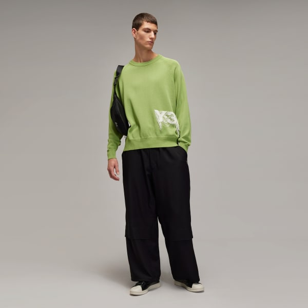Adidas Y-3 Logo Knit Crew Sweatshirt HOW TO BUY