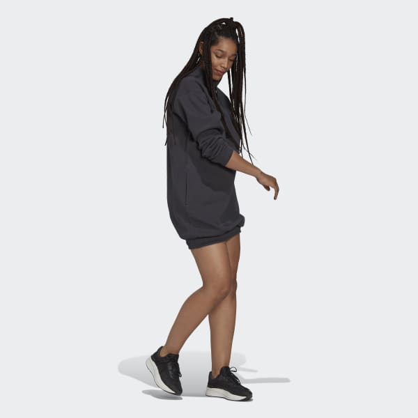 Grey Half-Zip Sweater Dress LA322