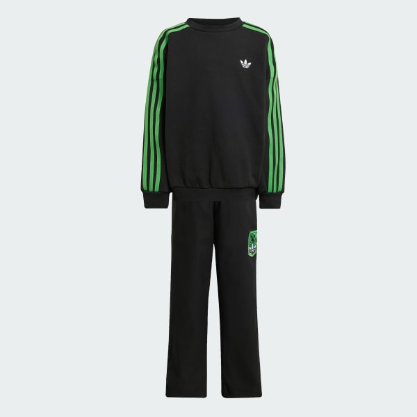 Czerń Zestaw dla dzieci adidas Minecraft Crew