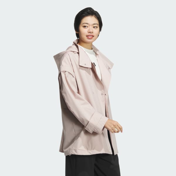 ブラウン Luxflow ルーズフィット ウーブンジャケット