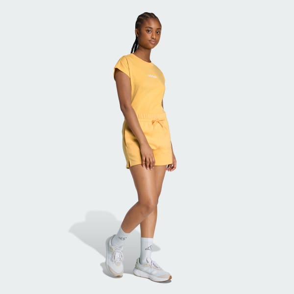 Laranja Camiseta Essentials Linear de Algodão