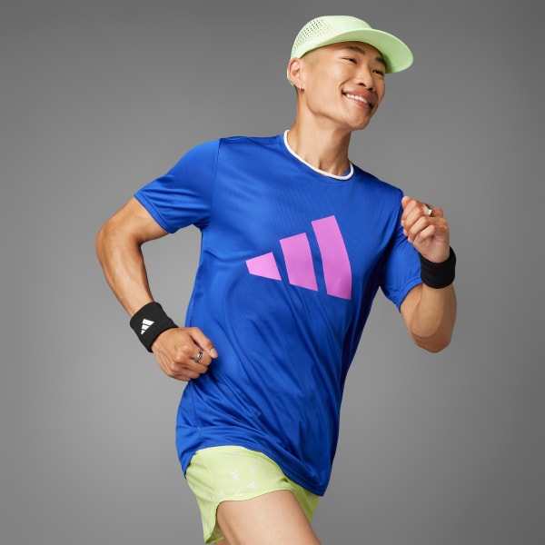 สีน้ำเงิน เสื้อยืด Run It