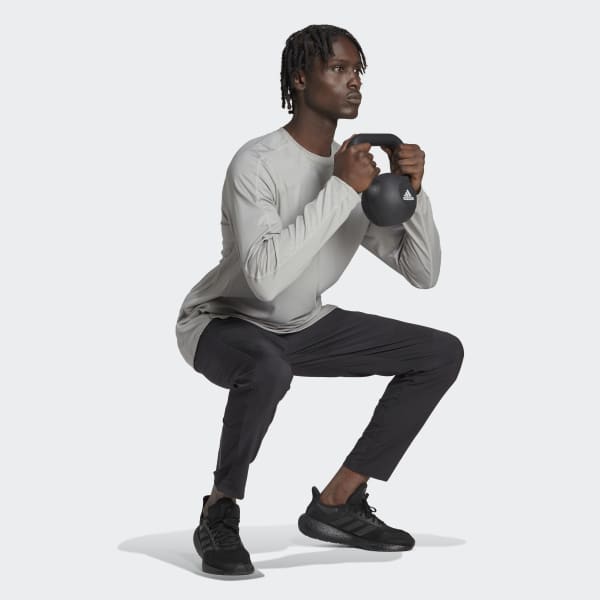 Gra Workout PU Print Long Sleeve trøje