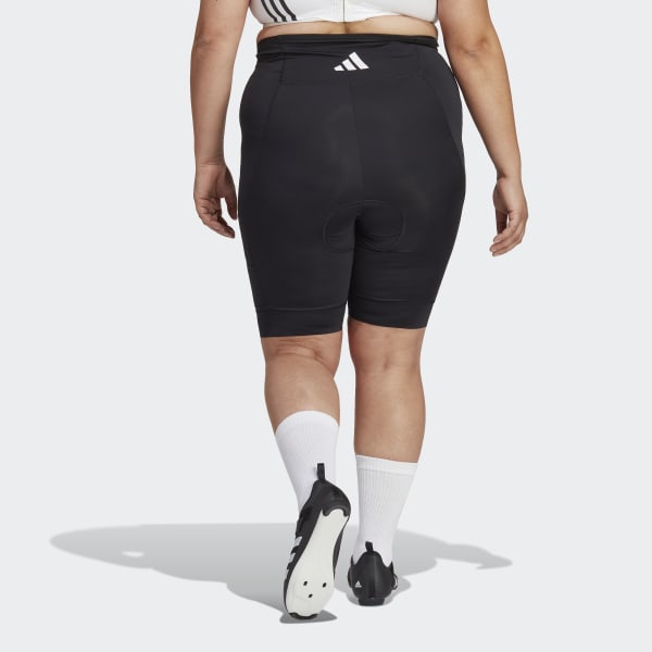 Schwarz The Cycling Padded Trägershorts – Große Größen