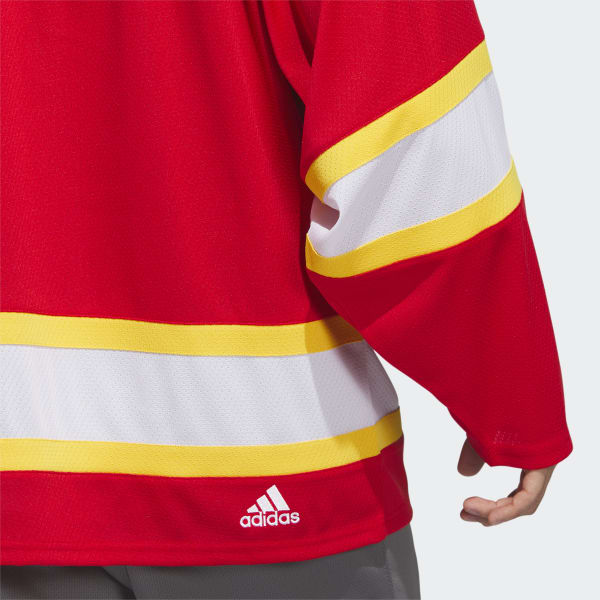 Calgary Flames Blank Red Youth Home 1 Stripe Team Apparel Jersey