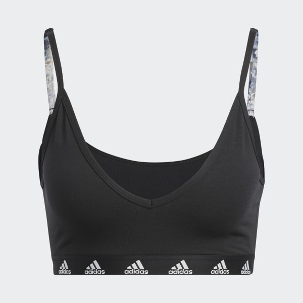 cerná Podprsenka adidas Purebare Light-Support