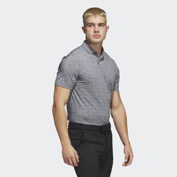 Black Go-To Striped Golf Polo Shirt