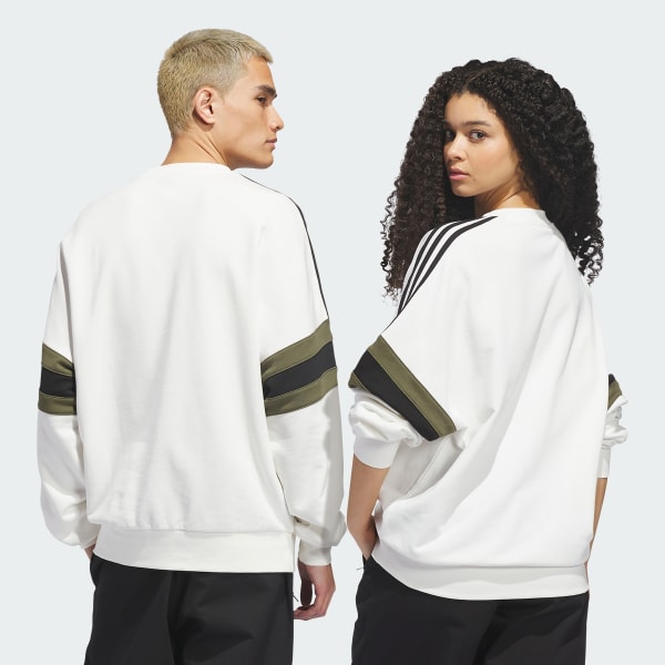 Blanco SUDADERA DE CUELLO REDONDO INSPIRADA EN EL SKATEBOARDING VINTAGE